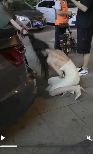 《白裙女子被抓头发跳河》事件始末-白裙女子被揪头发跳河后续完整版在线观看-湘E车牌白裙女子拉头发坠河全记录高清播放