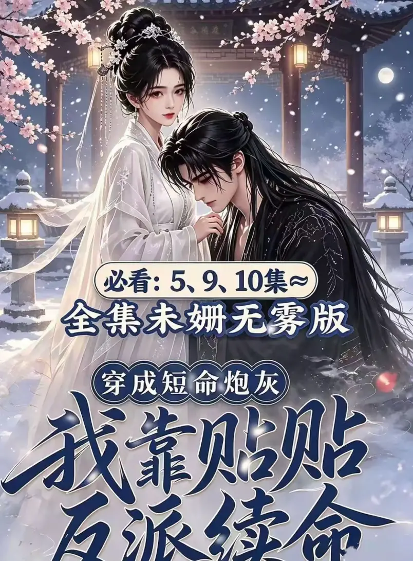 AI漫剧《穿成短命炮灰，我靠贴贴反派续命》最新去雾版-穿书炮灰抱对腿反派怀里好续命-未删减全集完整版-百度迅雷网盘免费分享